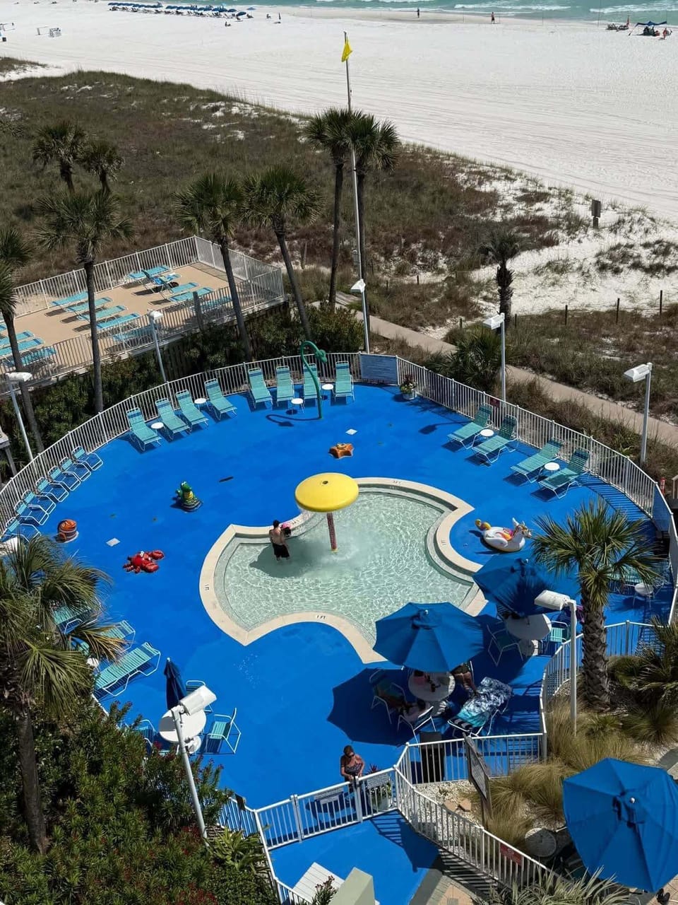 The Splash Pad-Kids have their own play area