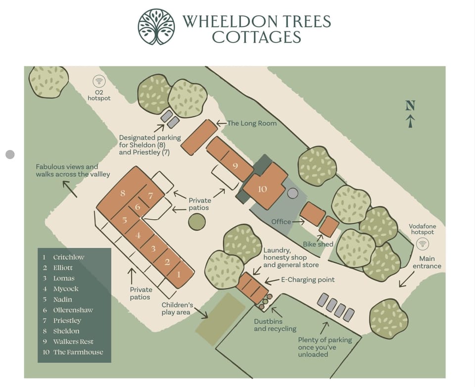 Wheeldon Trees retreat layout