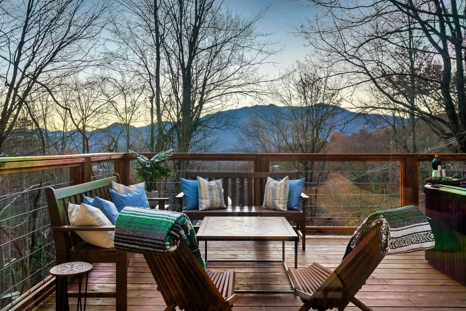 The breathtaking view from the deck is absolutely magical.