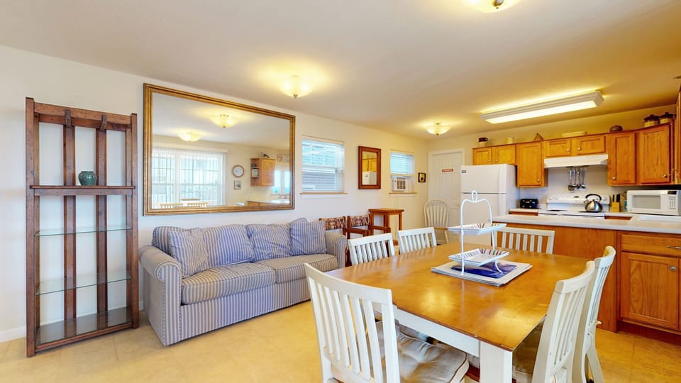 Open concept living and dining