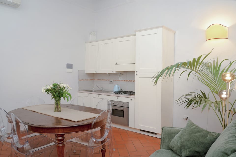 living-room with corner area and kitchen corner