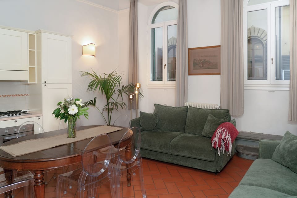 living-room with corner area and kitchen corner