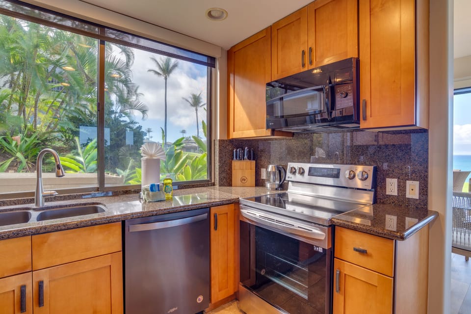 Great view while preparing meals