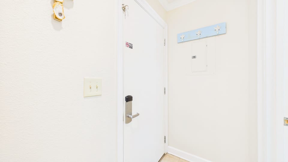 Your private entrance awaits with modern keyless entry and thoughtful amenities for a seamless arrival experience.