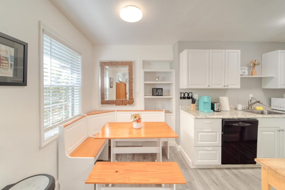 Cozy dining area and kitchen area.