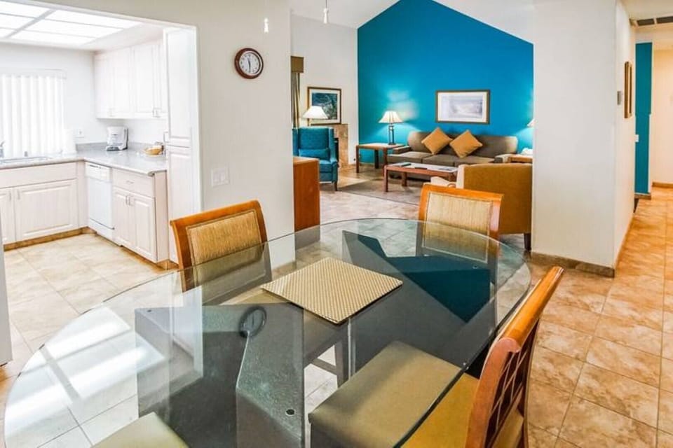 The dining room is a perfect spot for a fresh cooked meal