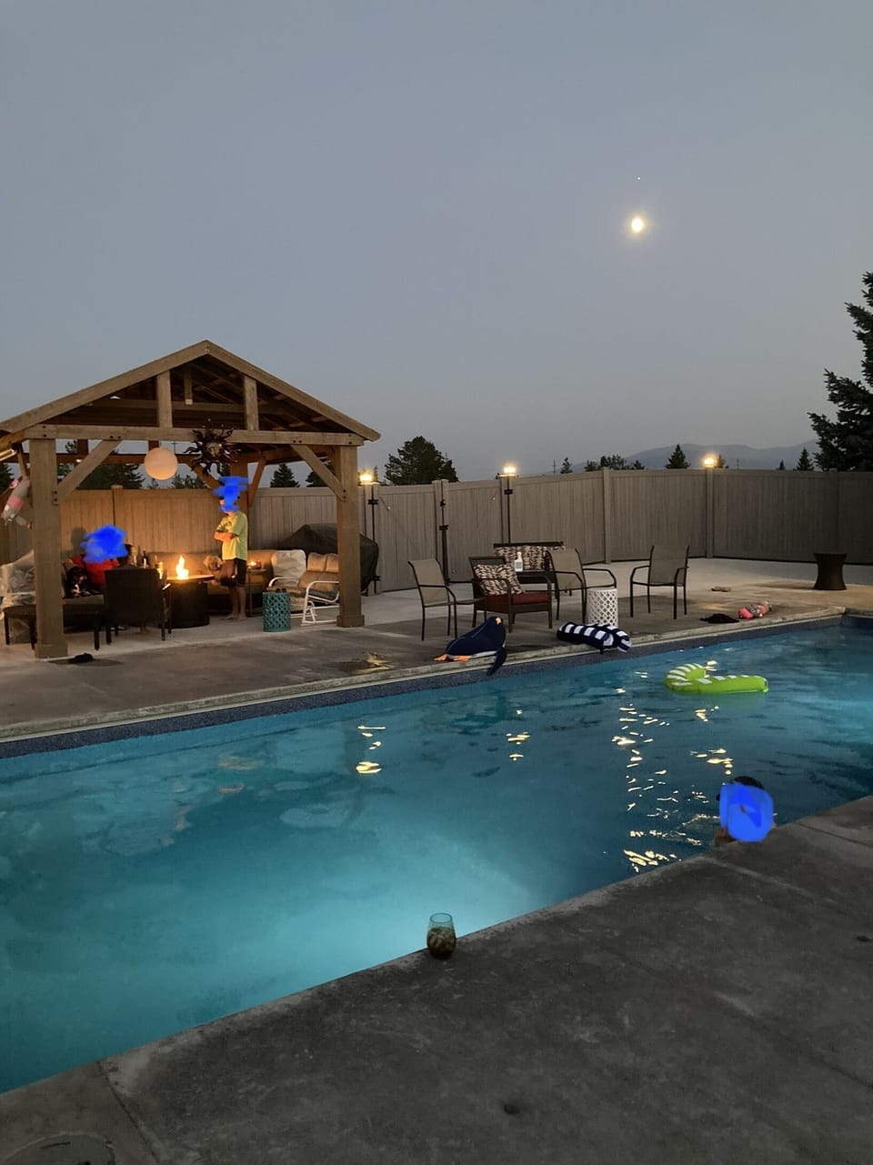 Heated Pool June-September with gazebo, pool house, changing room, and bathroom