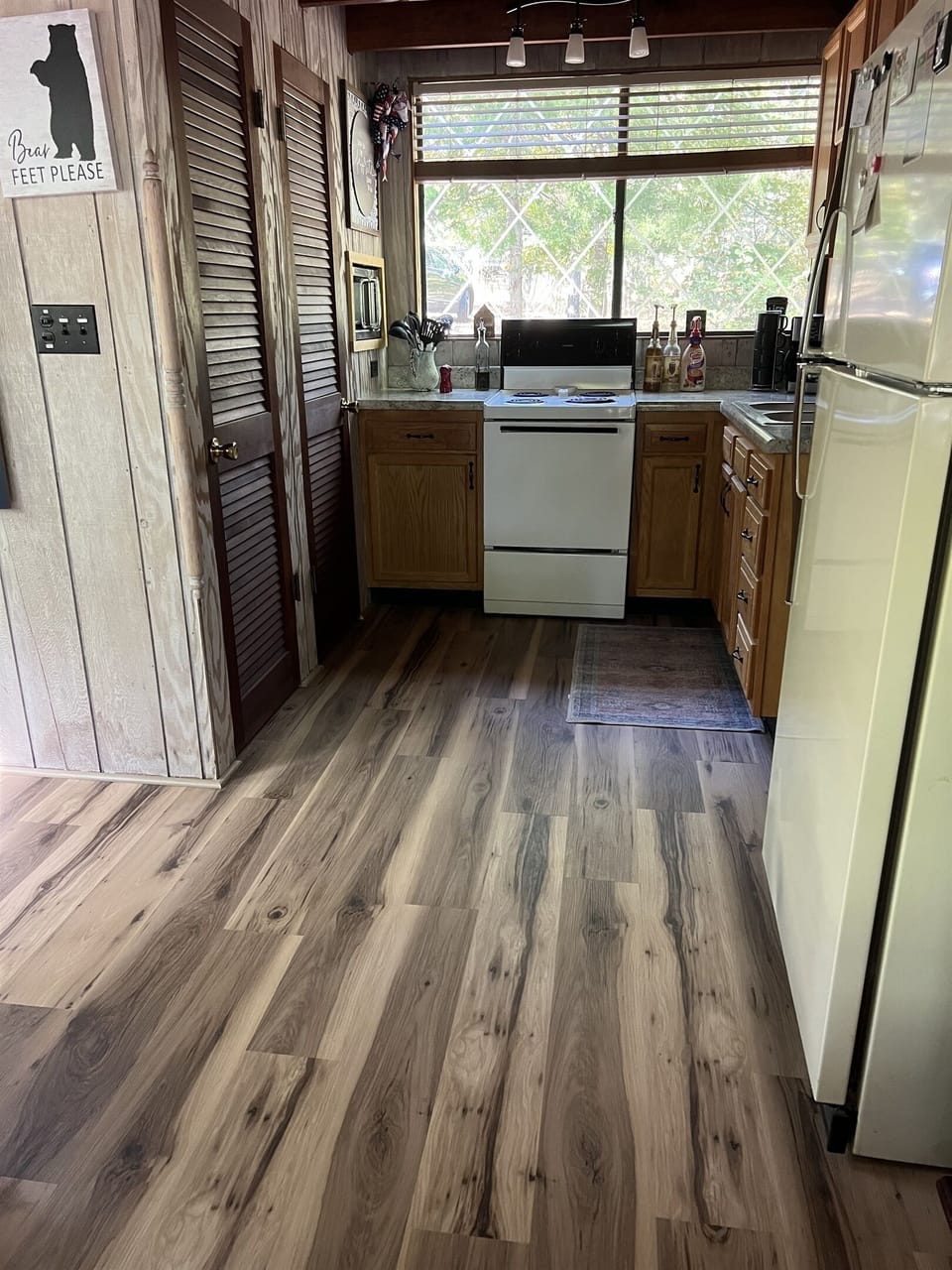 New flooring in the kitchen