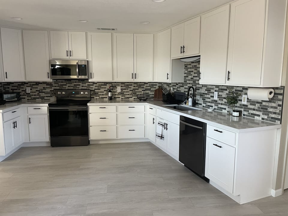 Fully stocked kitchen