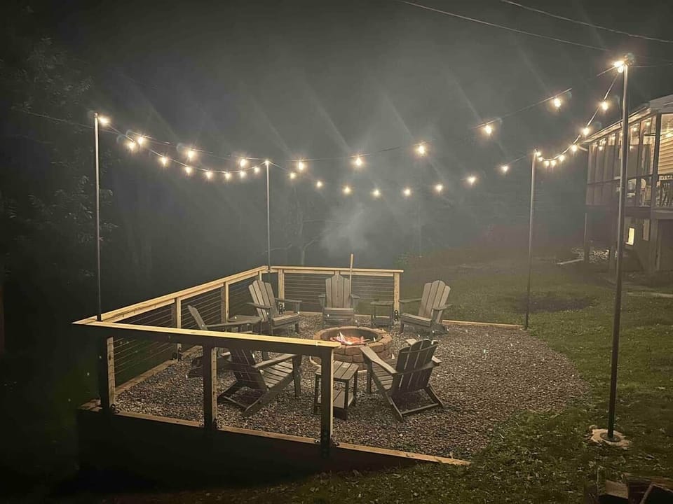 The fire pit is the perfect place to reflect on the days activities and make memories with friends and family. 