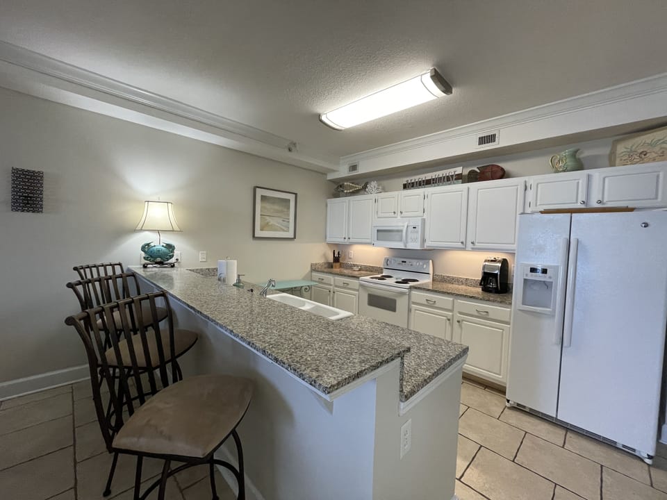 Kitchen with bar stools 
