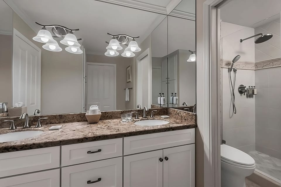 Start your day with plenty of counter space and bright light.