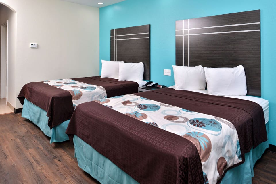 Spread out with two cozy beds and plenty of floor space.