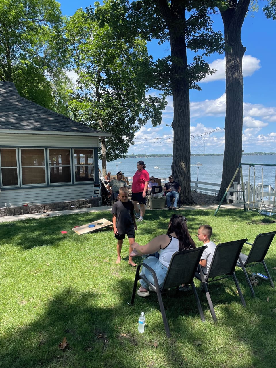 A little music and high intensity cornhole competition!