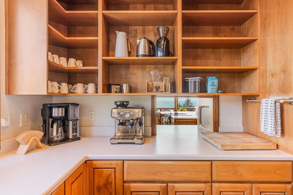 The pantry is for coffee and espresso