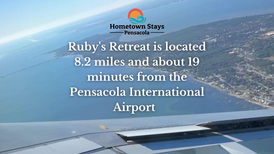 Ruby's Retreat is located 8.2 miles and about 19 minutes from the Pensacola International Airport