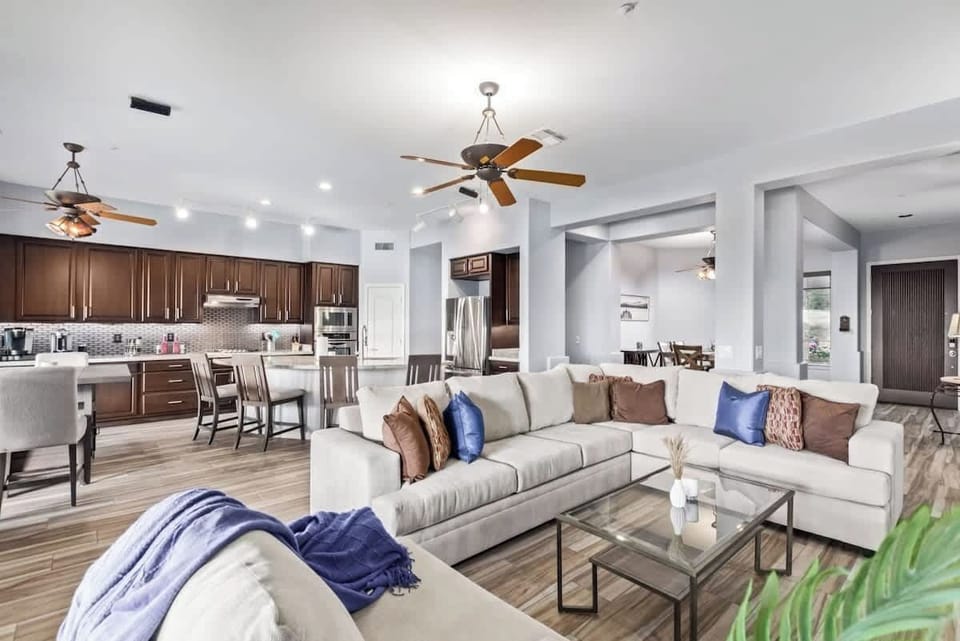 Open concept kitchen and living room