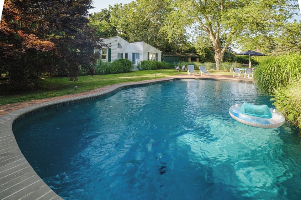 pool house and pool