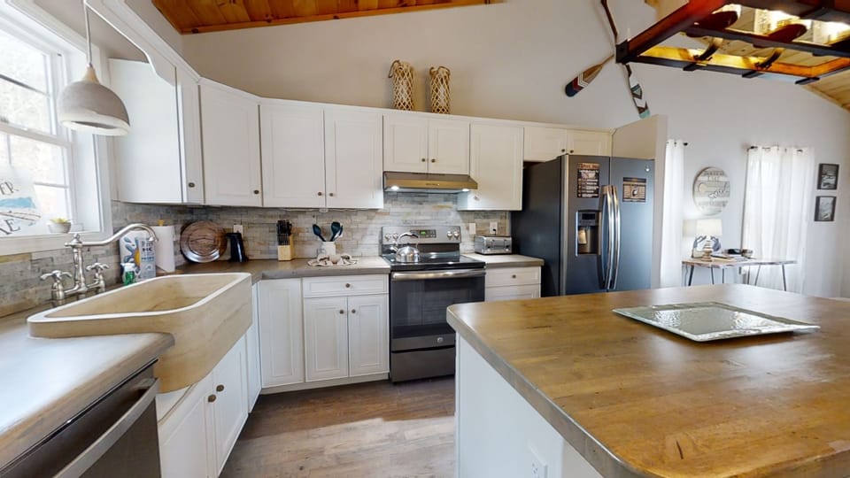 Indoors, Kitchen, Sink, Kitchen Island, Cooktop