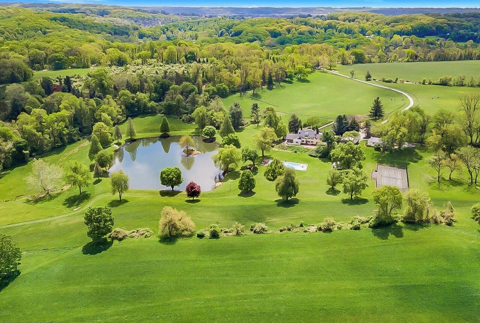 Aerial view of the property