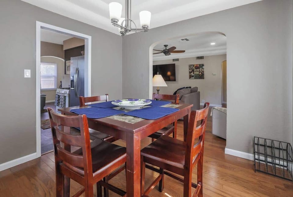 Spacious dining room. 