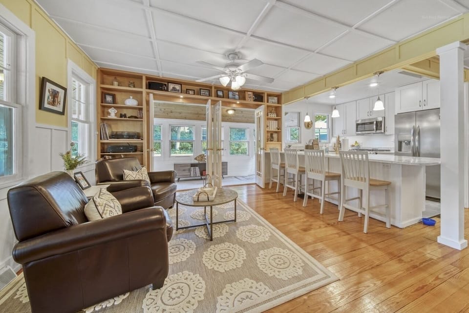 Living room and kitchen
