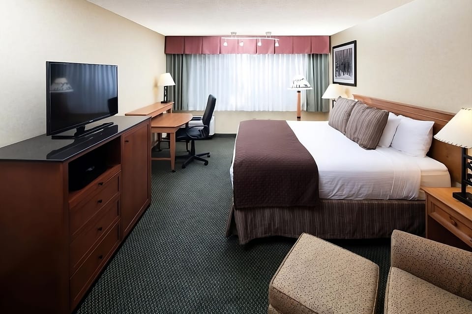 Kick back with a large TV and plenty of storage.