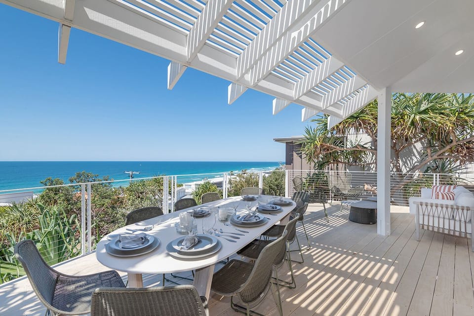 Spacious balcony has alfresco dining for 10, outdoor lounge and scenic views now