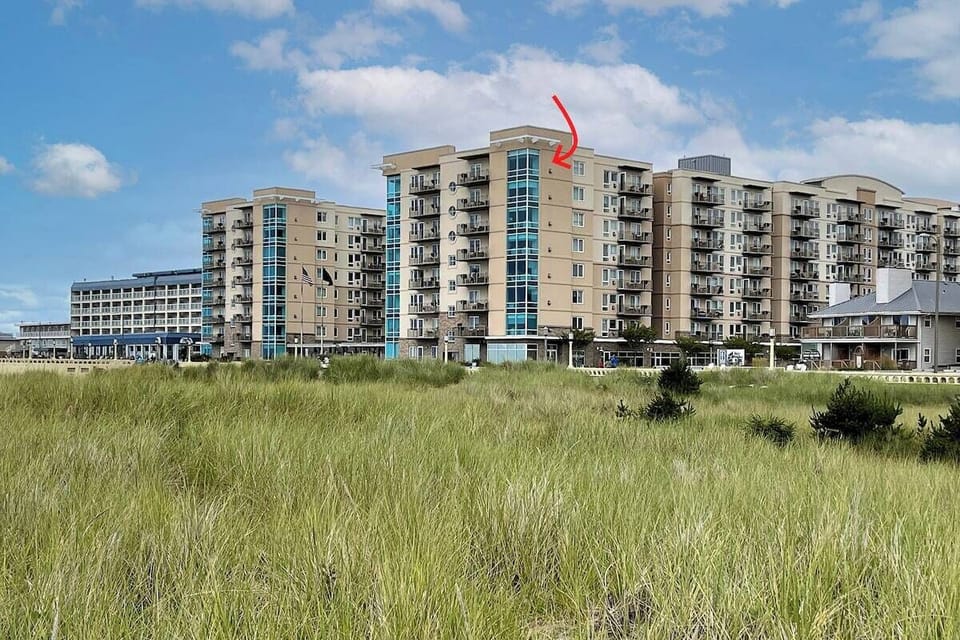 View of building from beach