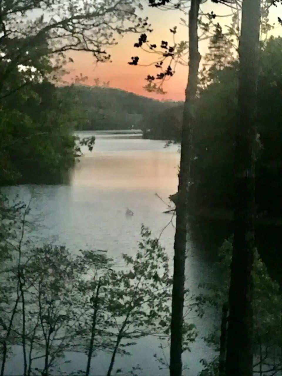 Sunset view from deck
