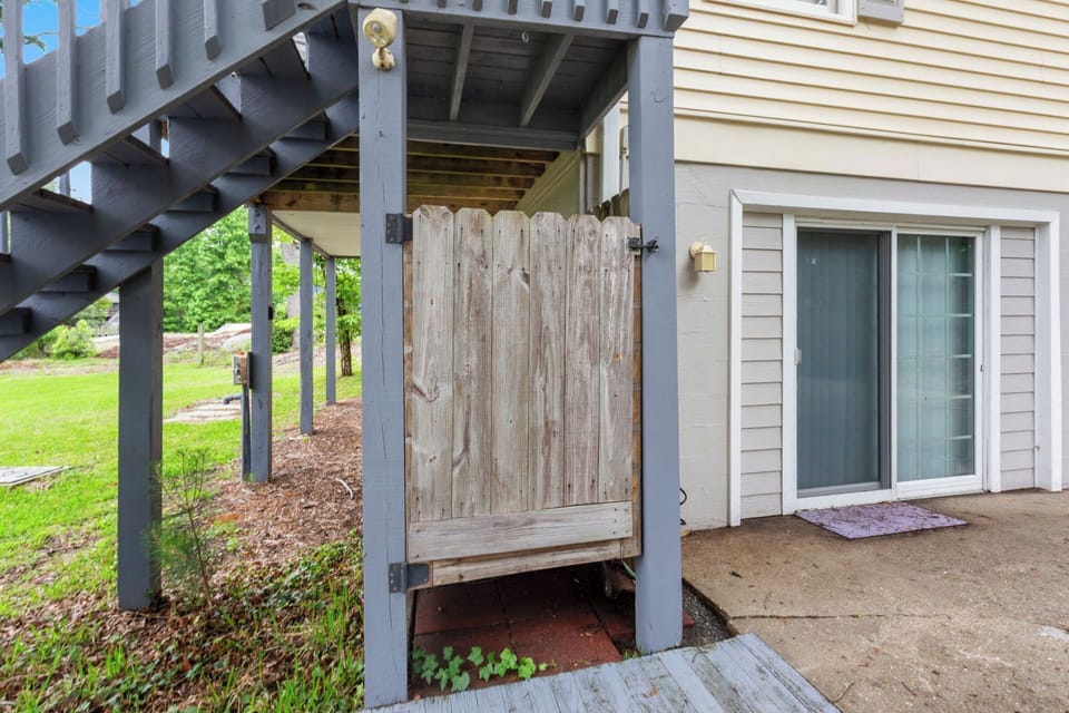 Rinse off in the Outdoor Shower after exploring the beach or the sound.