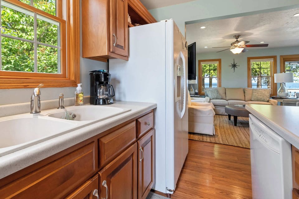 Well appointed kitchen with coffee maker