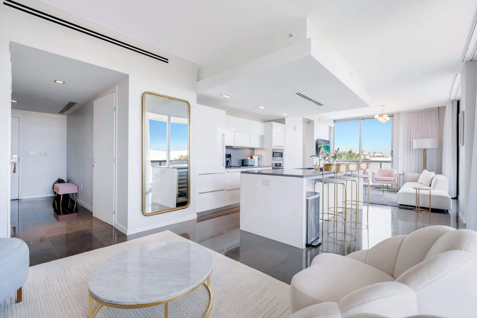 Gather around the kitchen island with three stools, perfect for enjoying any meal of the day.