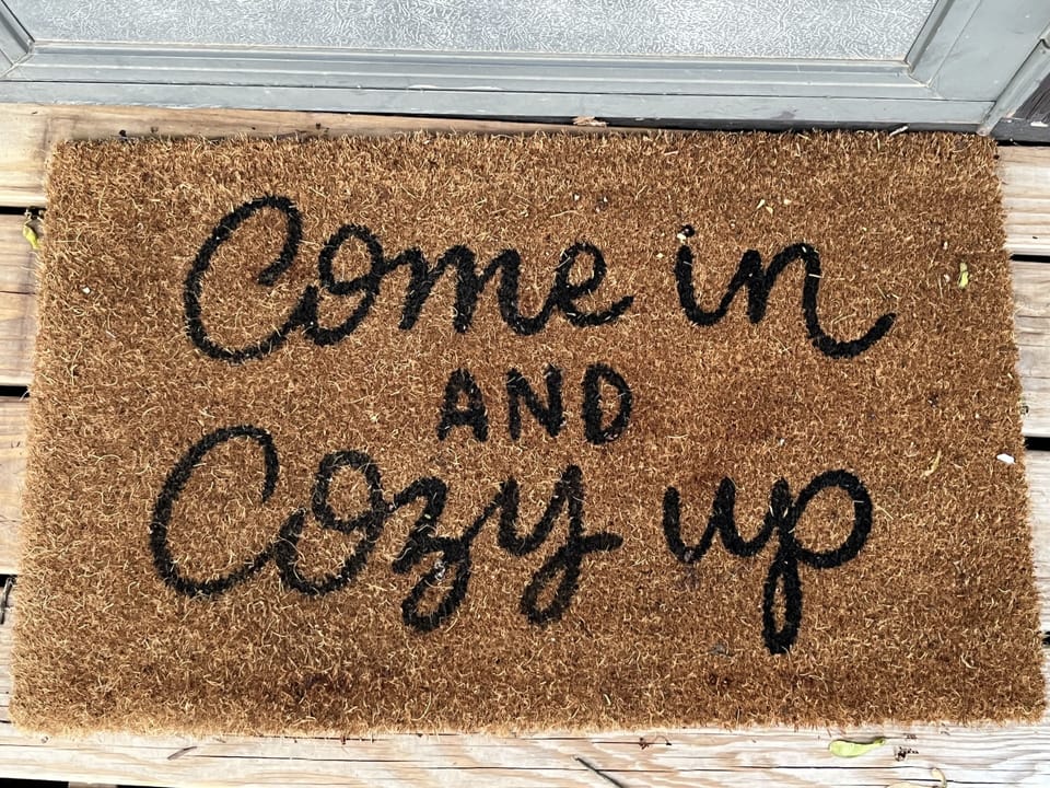 Welcome mat says it all!
