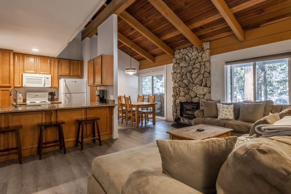 Living Room, Couch, Roku Streaming TV, Fireplace