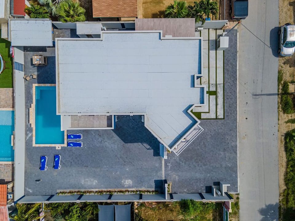Aerial view of the property