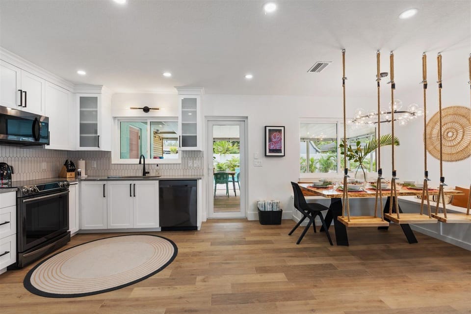 Back door leads right out to your incredible backyard space!