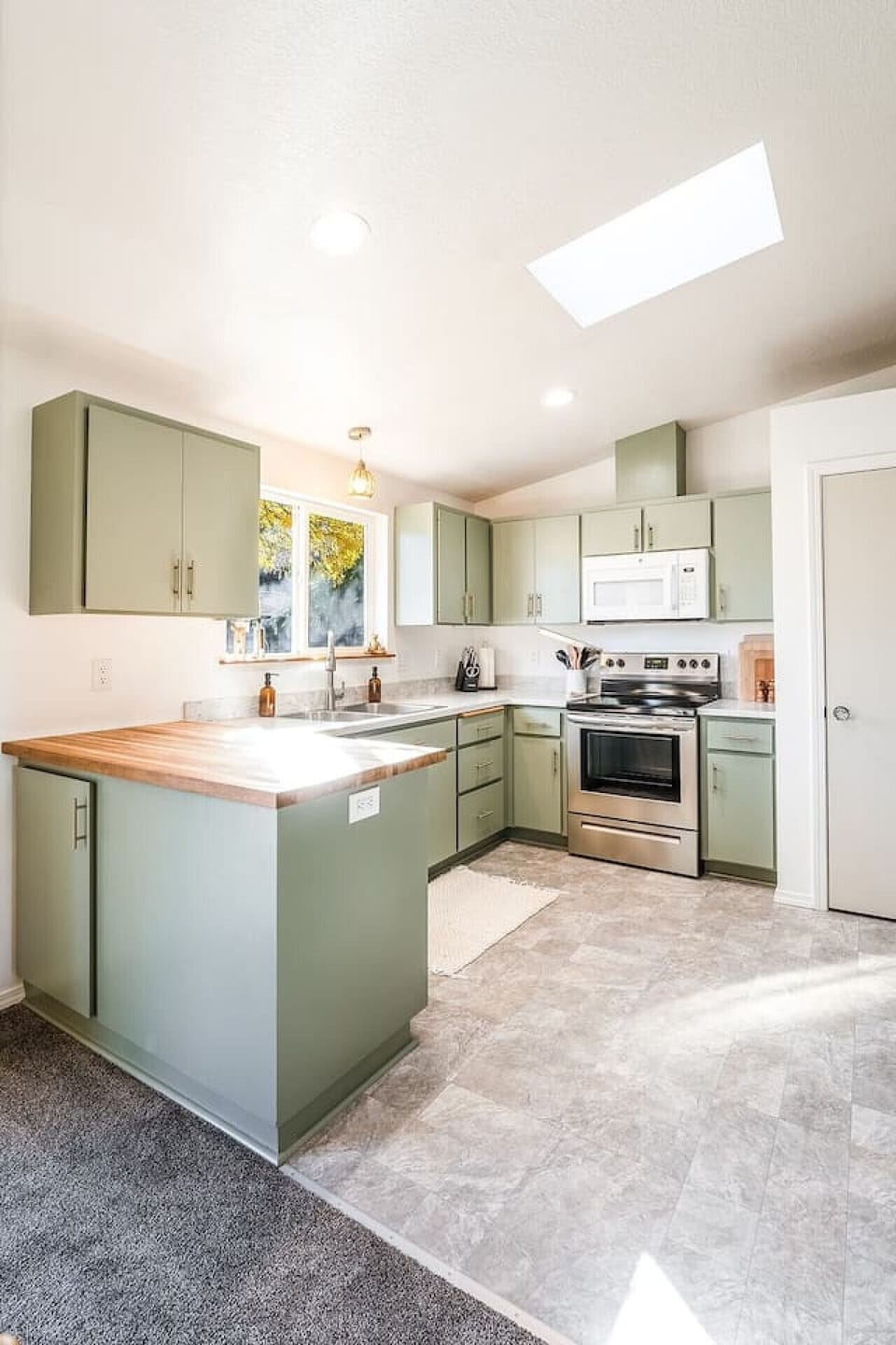 Kitchen stocked with dishes, utensils, coffee maker, tea kettle, blender, toaster, kids dishware, etc.  All you need to bring is the food!