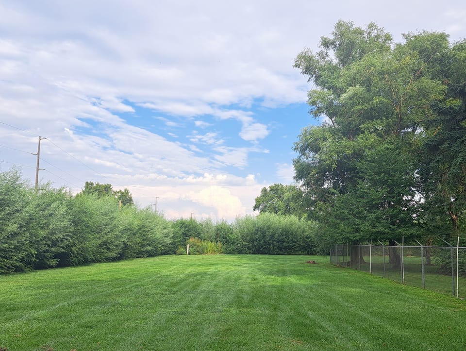 Space available for horse trailers. Also, fully-gated for dogs to enjoy.