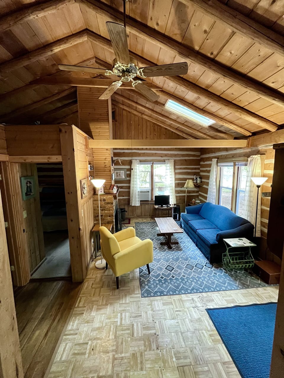 Cozy living room with fireplace