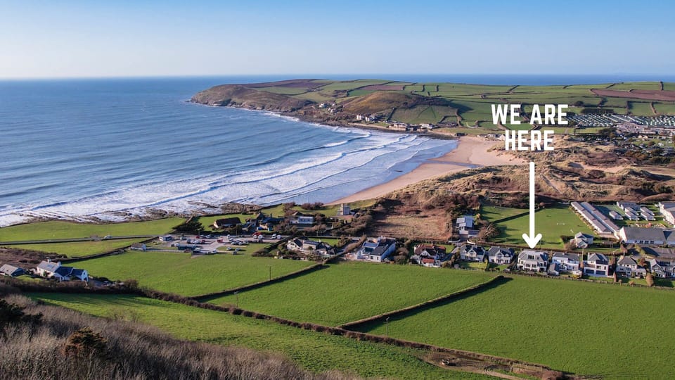 'We Are Here - exact location of Point View, a 5 minute walk to the beach.