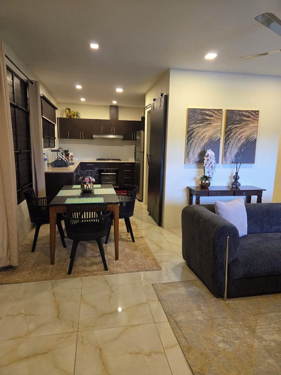 Fully stocked kitchen, Dining area and Pantry  