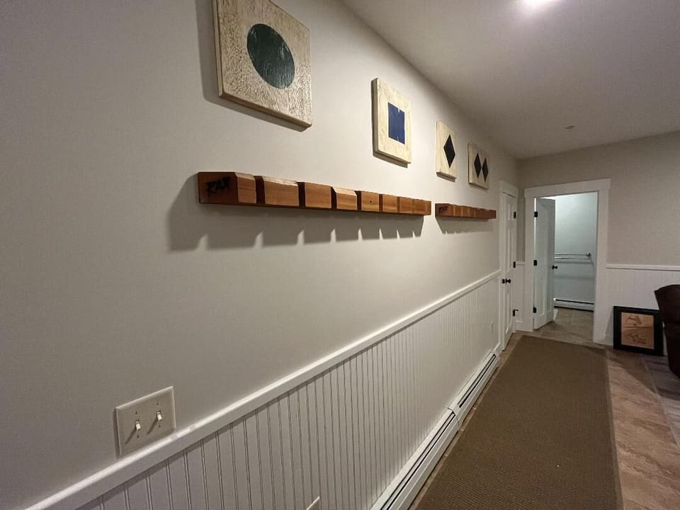 Entry hallway with ski racks