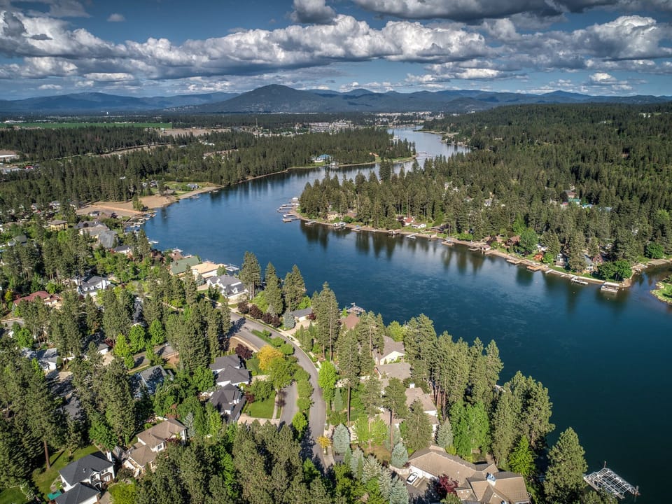 The Spokane River is a few blocks from house.