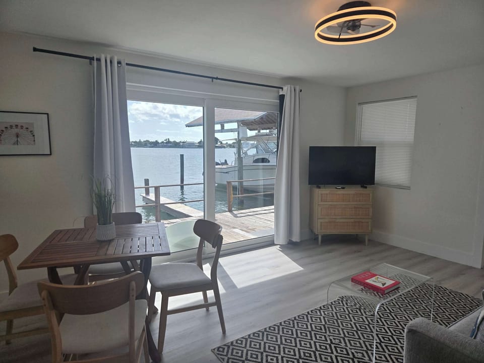 Dining area with an awesome view of the intercoastal