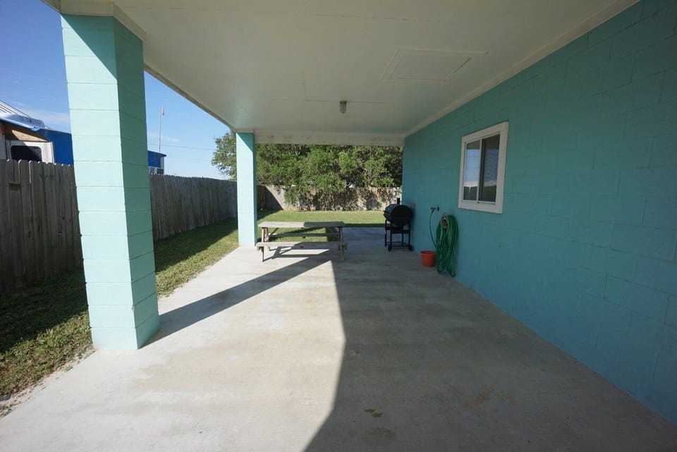 Covered parking area
