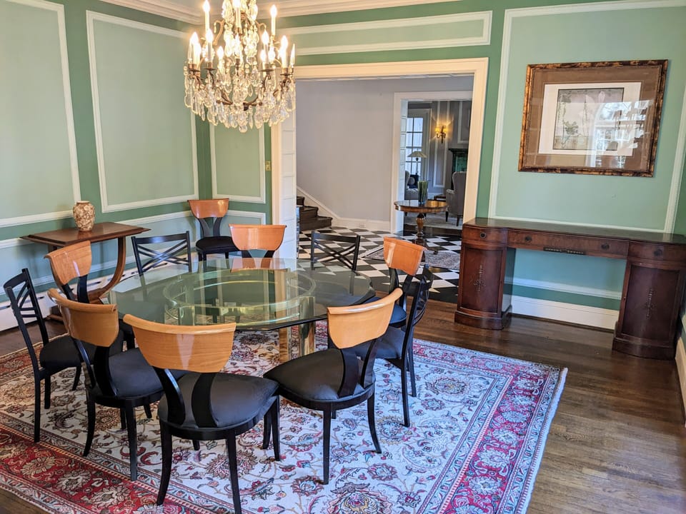 Spacious dining room