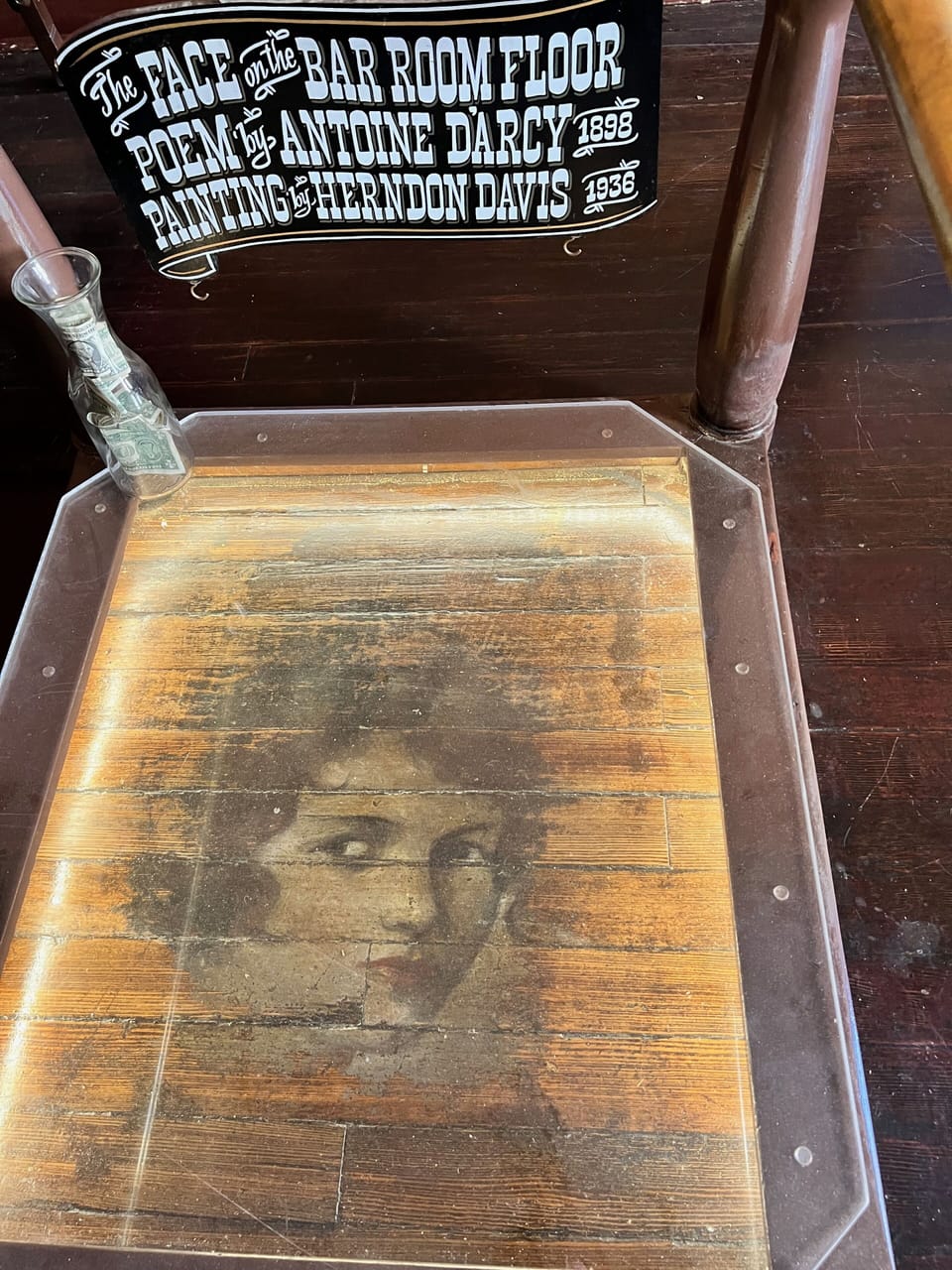 Check out "The Face on the Bar Room Floor" in Central City's Teller House.