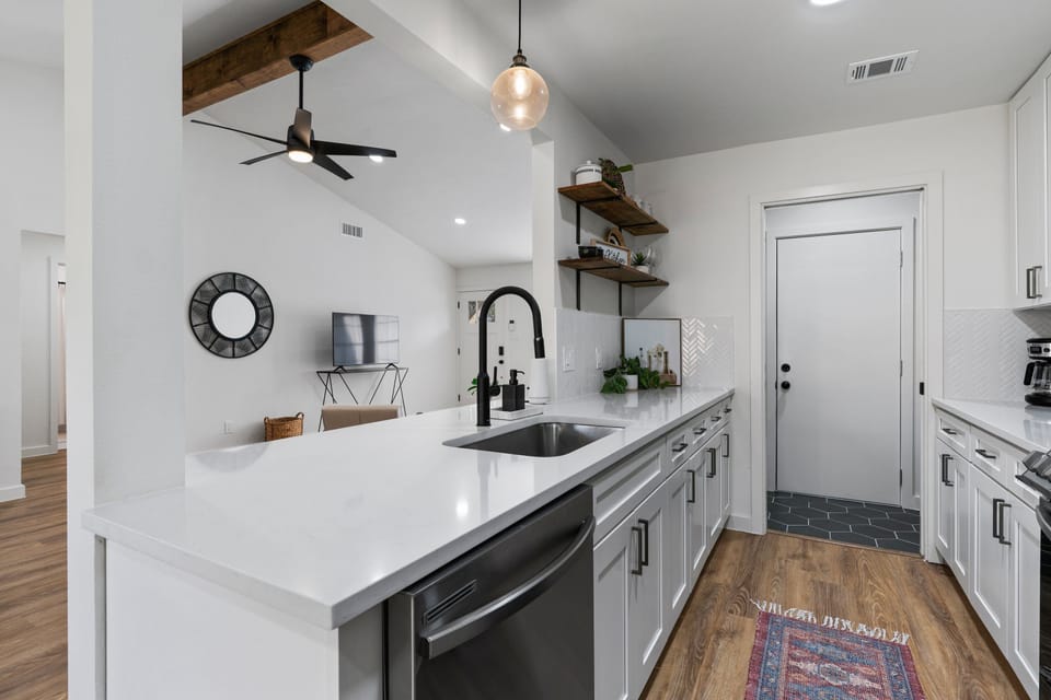 Island Bar Kitchen sink and brand new dishwasher  