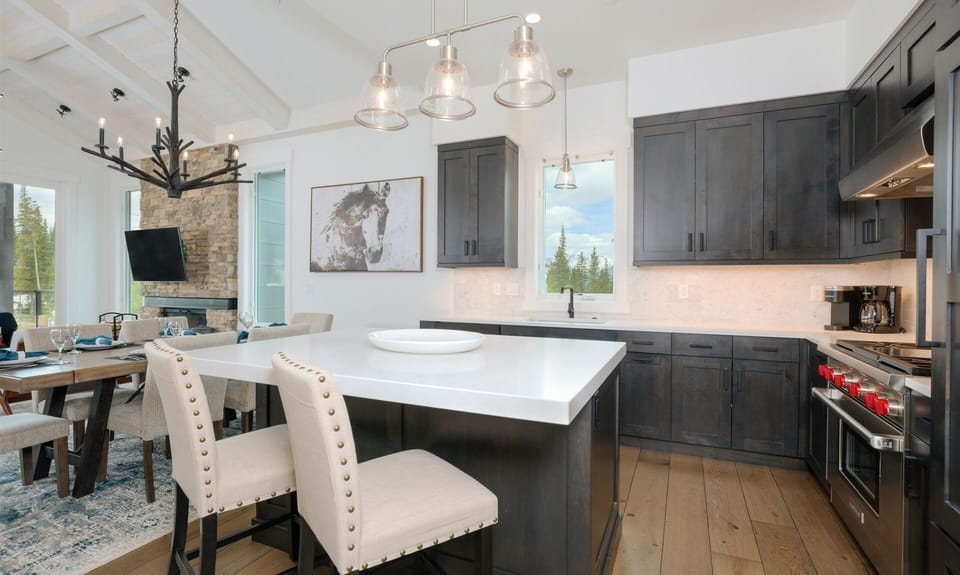 Kitchen island with bar seating
